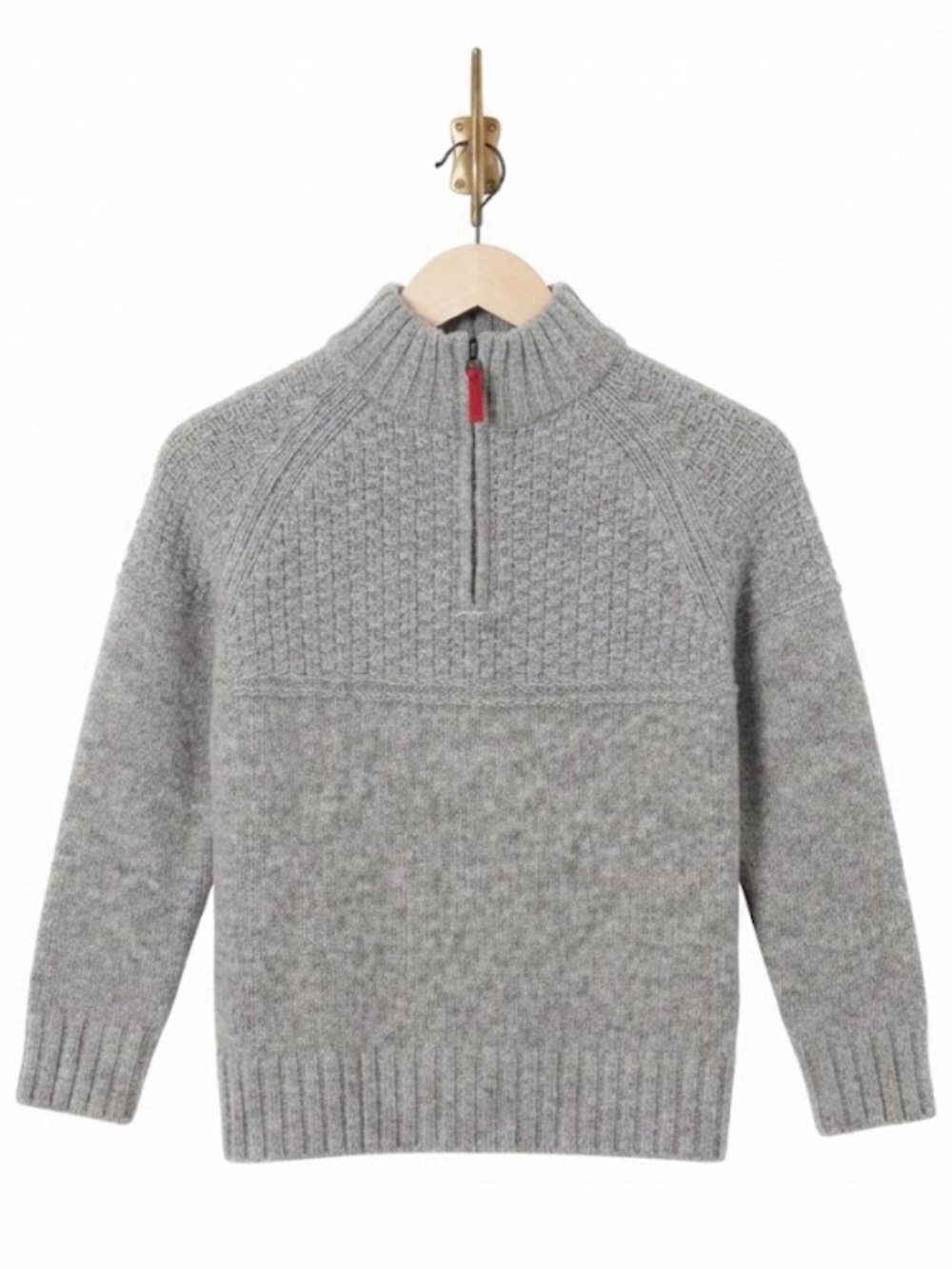 Mini Boden half-zip wool sweater (boys size 6-7Y)